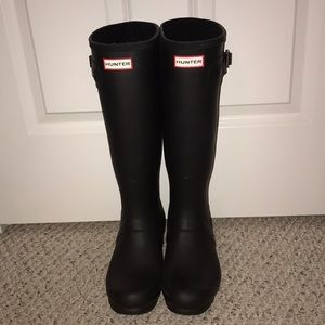 Matte Black Hunter Rain Boots